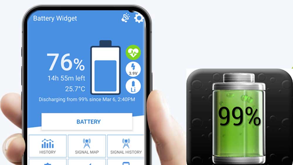 Battery Widget and Signal Finder